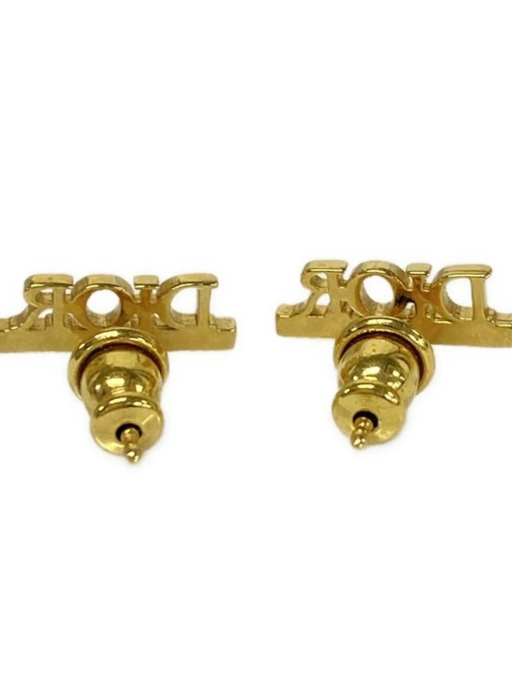 DIOR/ChristianDior Dio(r)evolution Gold Clear Hardware Rhinestones Earrings - Picture 2 of 4